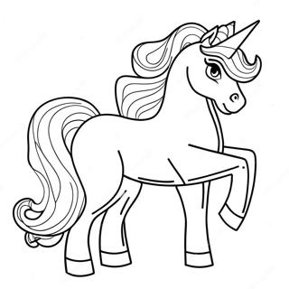 Barbie Unicorn Coloring Page 105715-43247