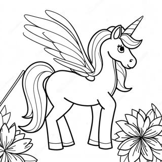 Barbie Unicorn Coloring Page 105715-43248