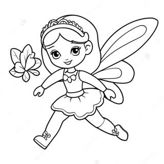மாயாஜால பார்பி கன்னி பறக்கும் வண்ணப் பக்கம் வண்ணப்படங்கள்