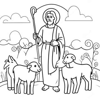 நல்ல மேய்ச்சலாளர் வண்ணம் தீட்டும் பக்கம் வண்ணப்படங்கள்