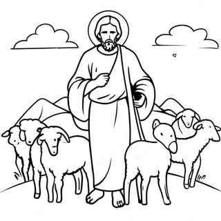 நல்ல மேய்ச்சலாளர் வண்ணம் தீட்டும் பக்கம் வண்ணப்படங்கள்