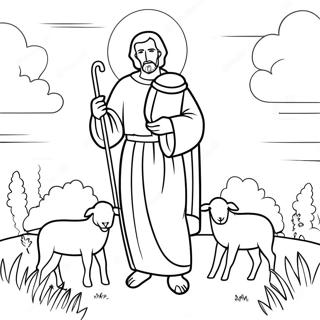 நல்ல மேய்ச்சலாளர் வண்ணம் தீட்டும் பக்கம் வண்ணப்படங்கள்