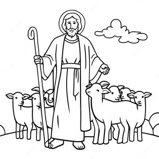 நல்ல மேய்ச்சலாளர் வண்ணம் தீட்டும் பக்கம் வண்ணப்படங்கள்