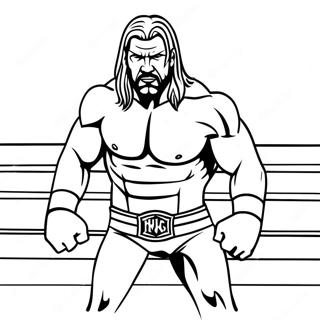 கடுமையான Triple H Ring இல் வண்ணப்படம் வண்ணப்படங்கள்